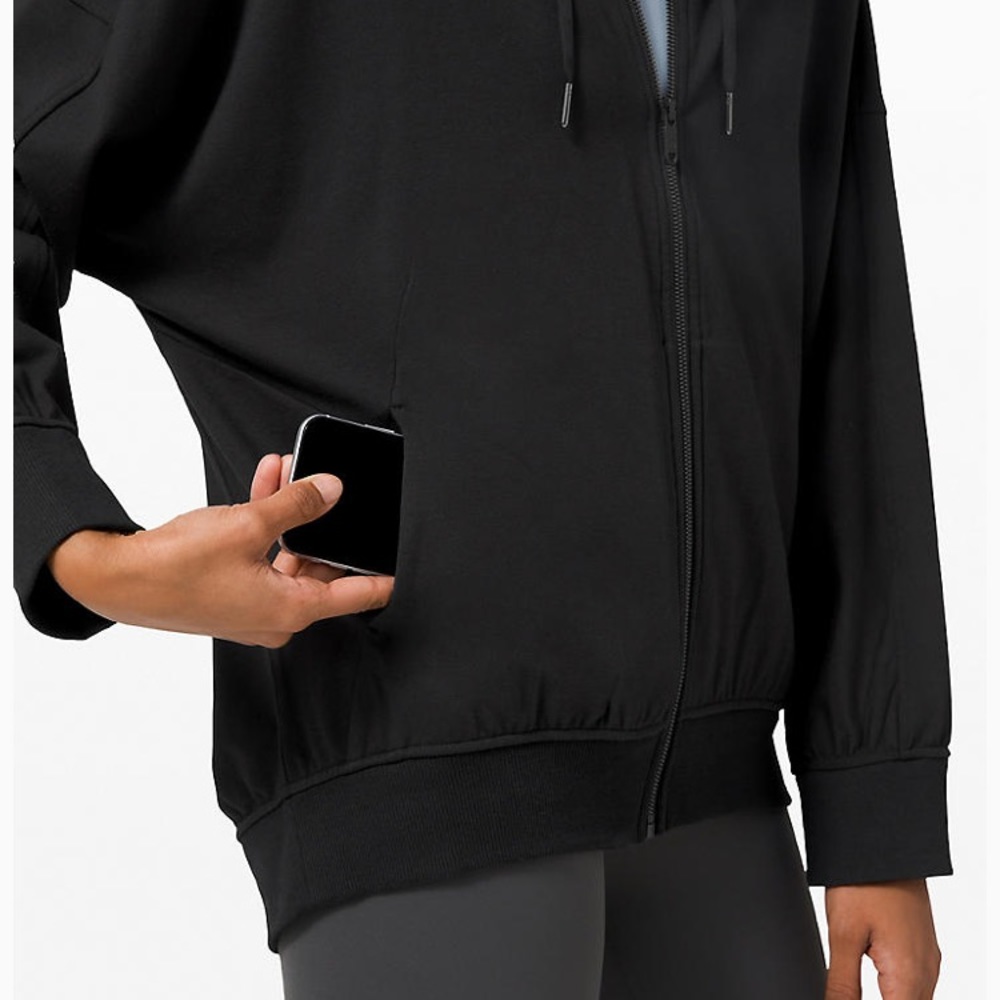 Lululemon Step Aside Zip Hoodie Black Sz M/L NWOT - Picture 5 of 5